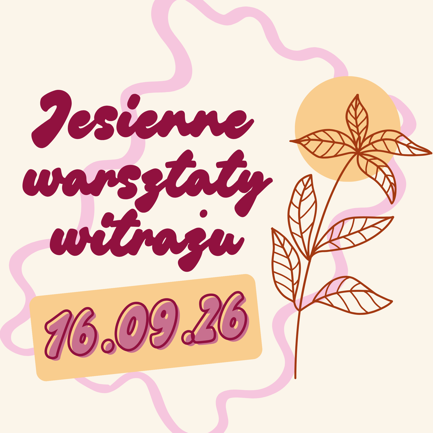 Jesienne warsztaty witrażu - środa 16.09.2026