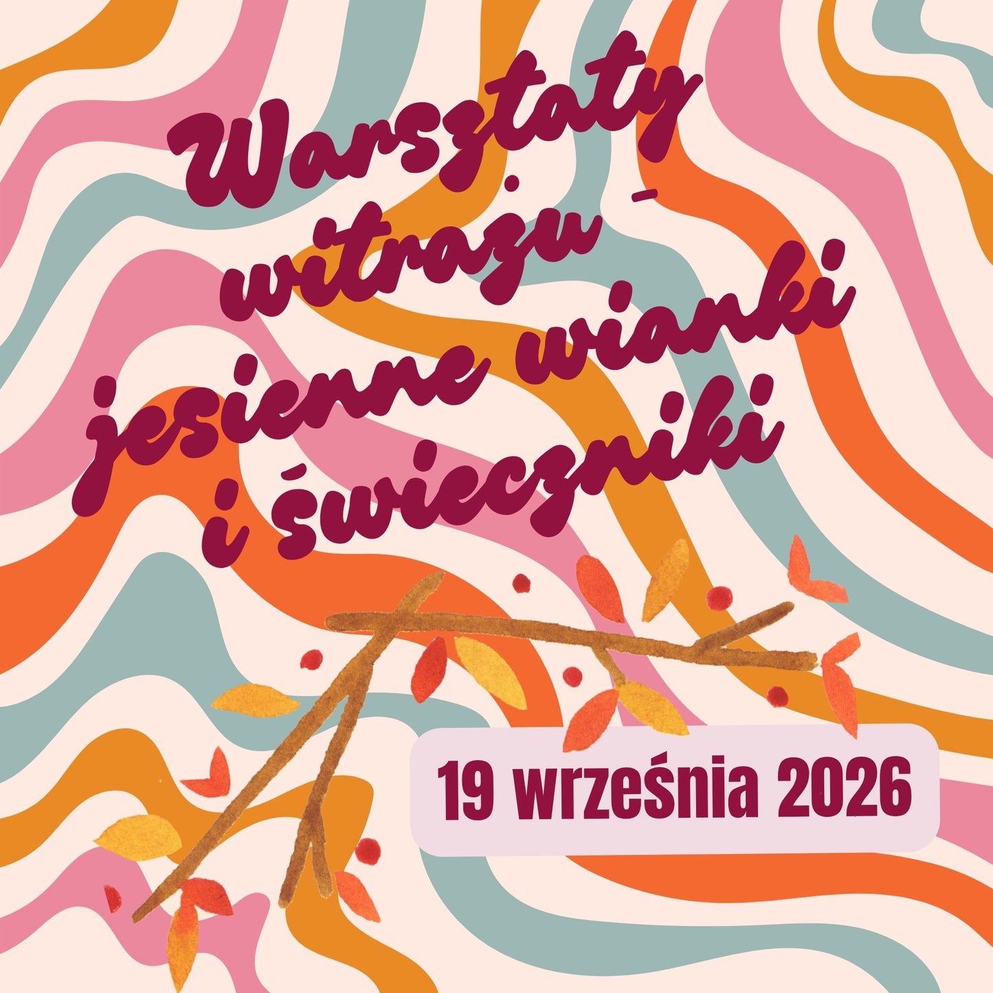Warsztaty witrażu - jesienne wianki i świeczniki - sobota 19.09.2026
